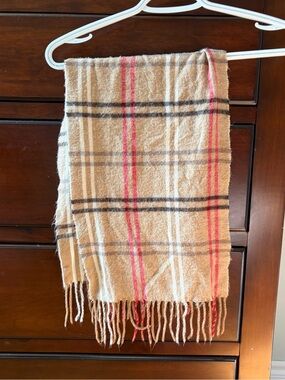 Zighilli Scarf NWOT Plaid Fringe Scarf